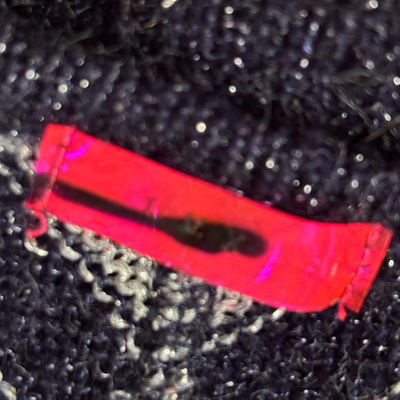 LUX URBAN OUTFITTERS BLUE & WHITE STRIPE V-NECK METALLIC KNIT SWEATER VEST SZ M - Picture 10 of 11